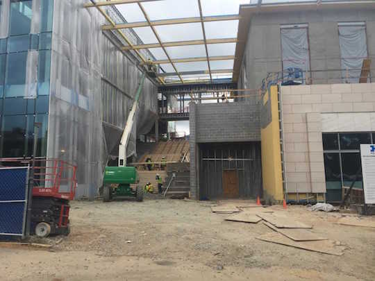 CLC construction September update- stair step side front view