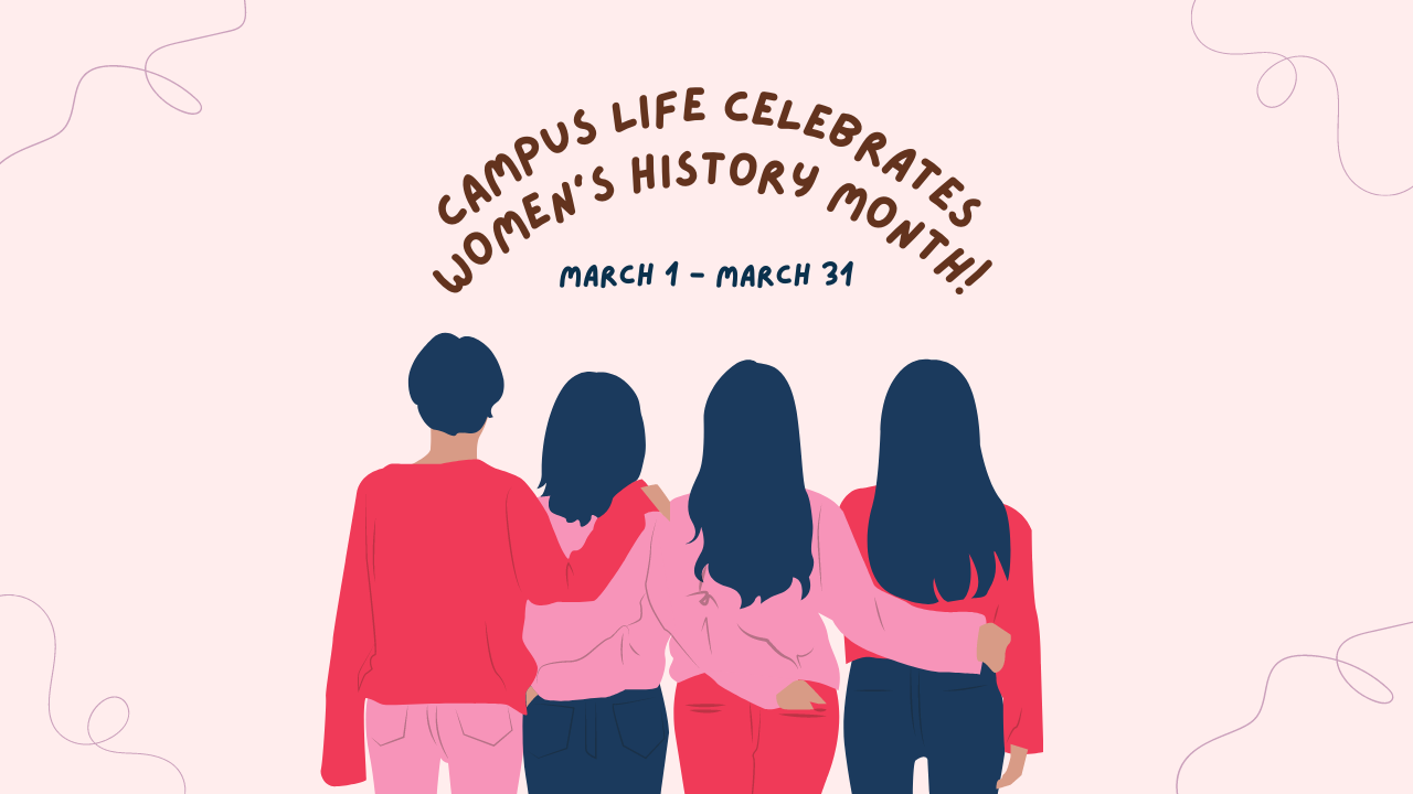 flyer celebrating womens history month